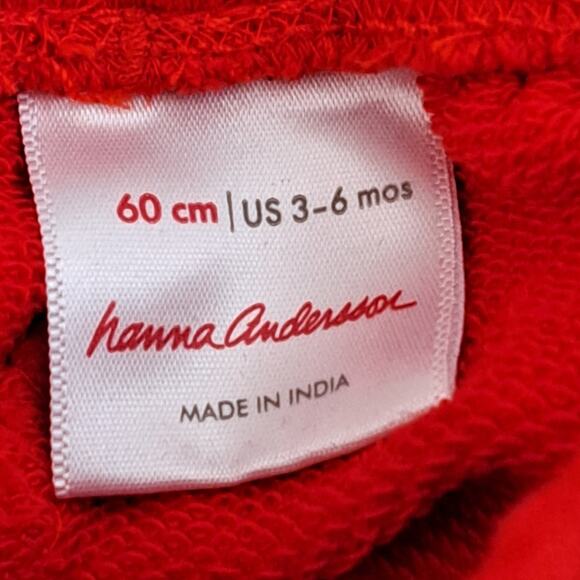 2 For $5 Sale Hanna Andersson Red Pull On Shorts Size 3-6 Months - Picture 4 of 4